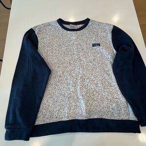 L.L. Bean Men's Navy and Gray Crewneck Sweater